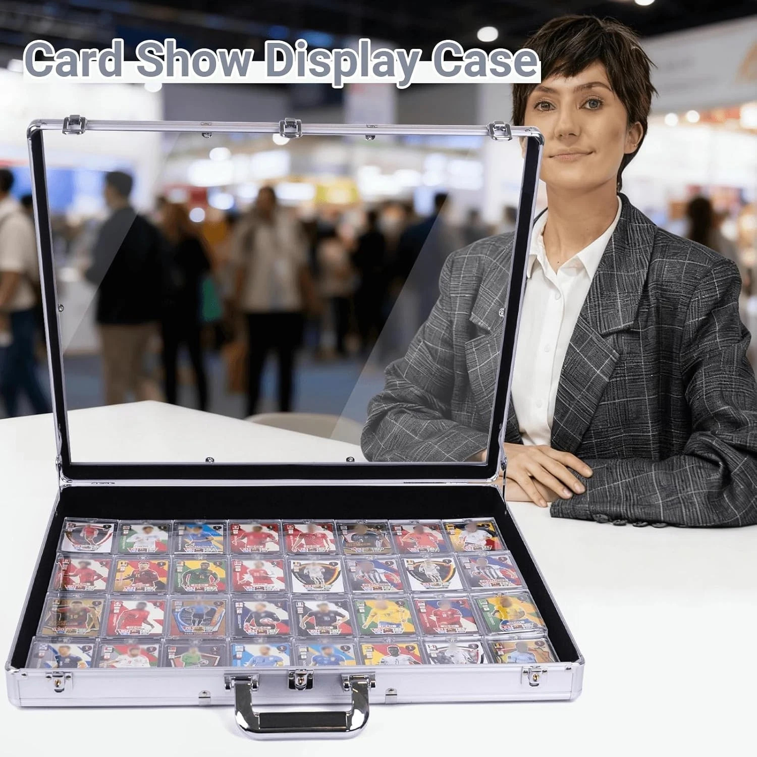 Card Show Display Case Large Aluminum 24 X20 Lockable Trading Card Display Case
