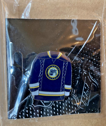 JF Sports Lapel Pins NHL ST. Louis Blues Kariya & Blue Jerseys w/ Goalie Mask