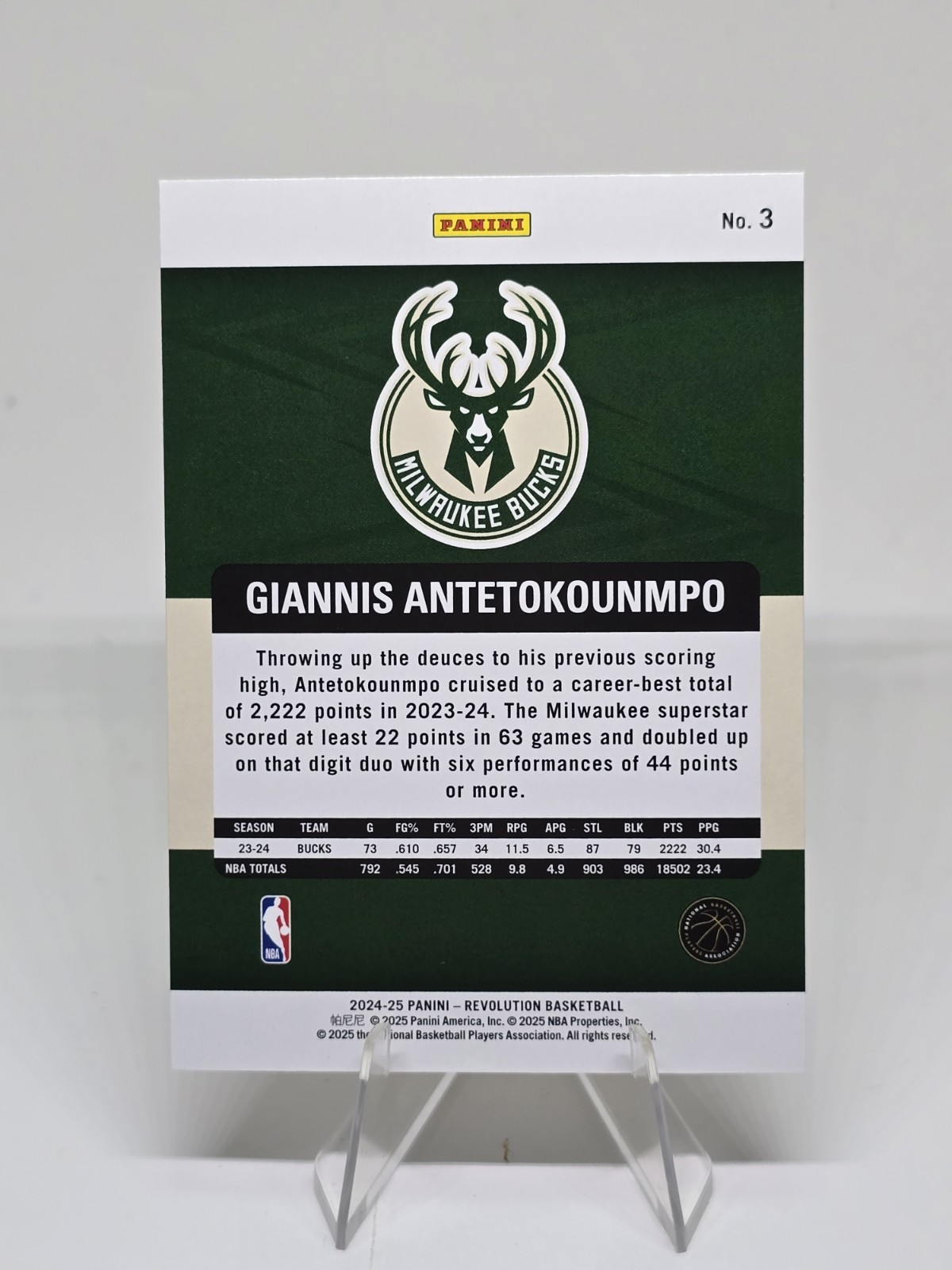 Giannis Antetokounmpo 2025 Panini Hoops 8 Card Lot Bucks All Different