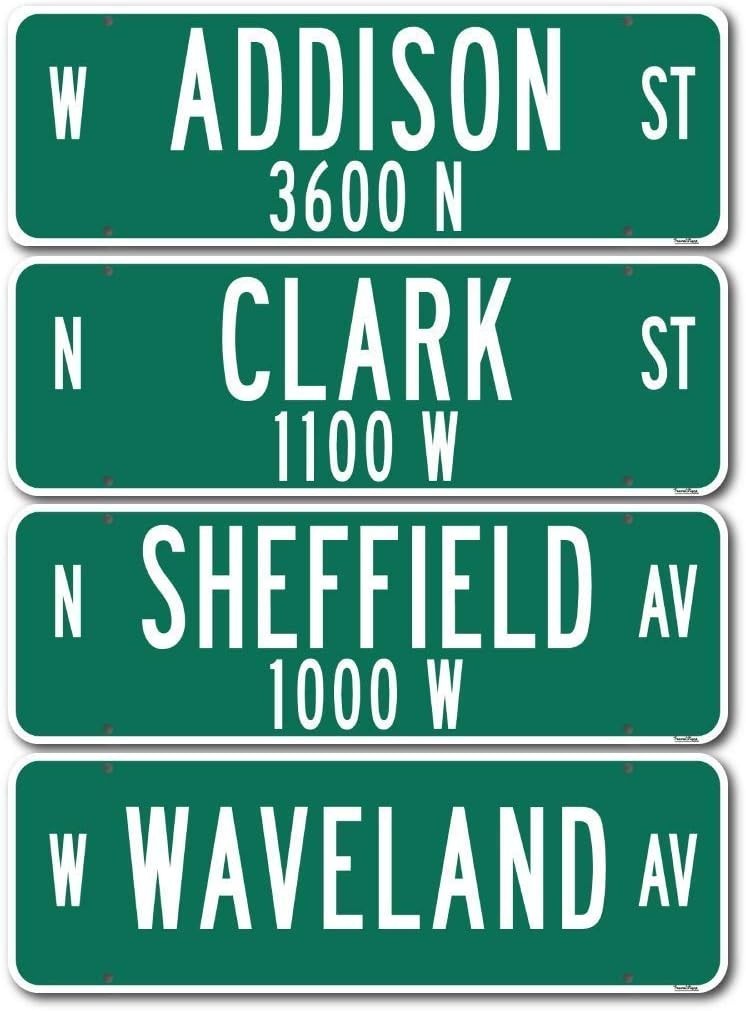 Streets of Wrigley Field – Replica Street Signs – Aluminum Composite Material…