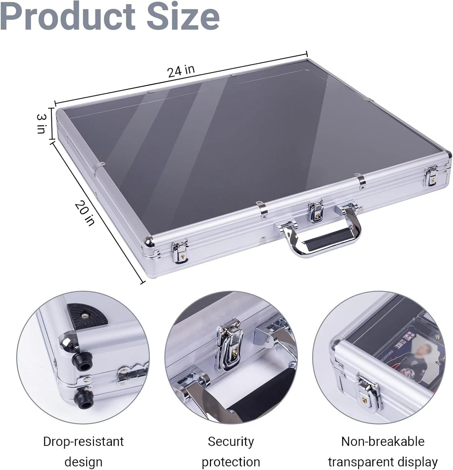 Card Show Display Case Large Aluminum 24 X20 Lockable Trading Card Display Case