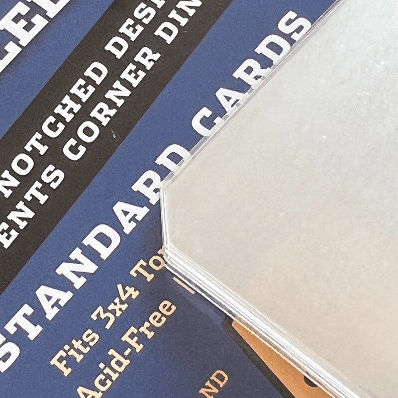 500 Cardboard Gold Notched Soft Penny Sleeves Easy Glide