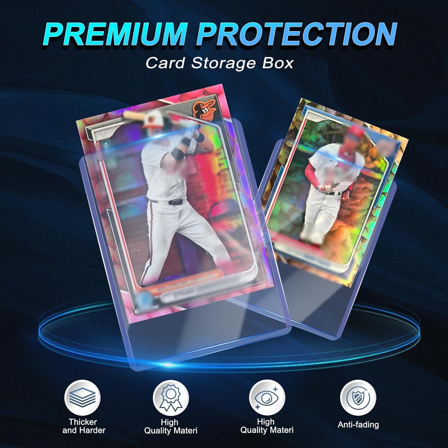 400 Card Sleeves Top Loaders for Sports Baseball Football Trading Card Protec…