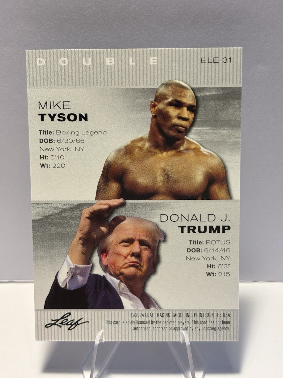 MIKE TYSON * 2024 LEAF “SPECIAL RELEASE” EXCLUSIVE LEGENDS EDITION BOXING CARD