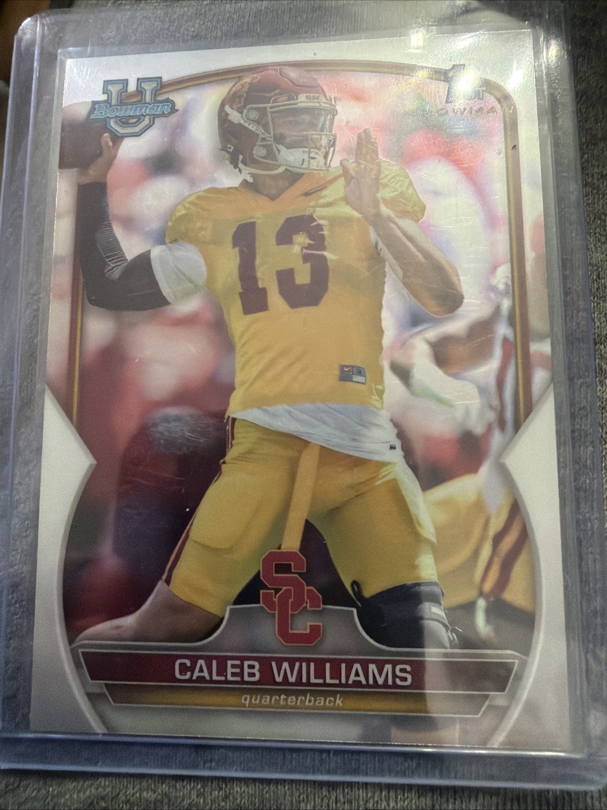 2022 Bowman University Chrome – Caleb Williams #50 Refractor (RC)