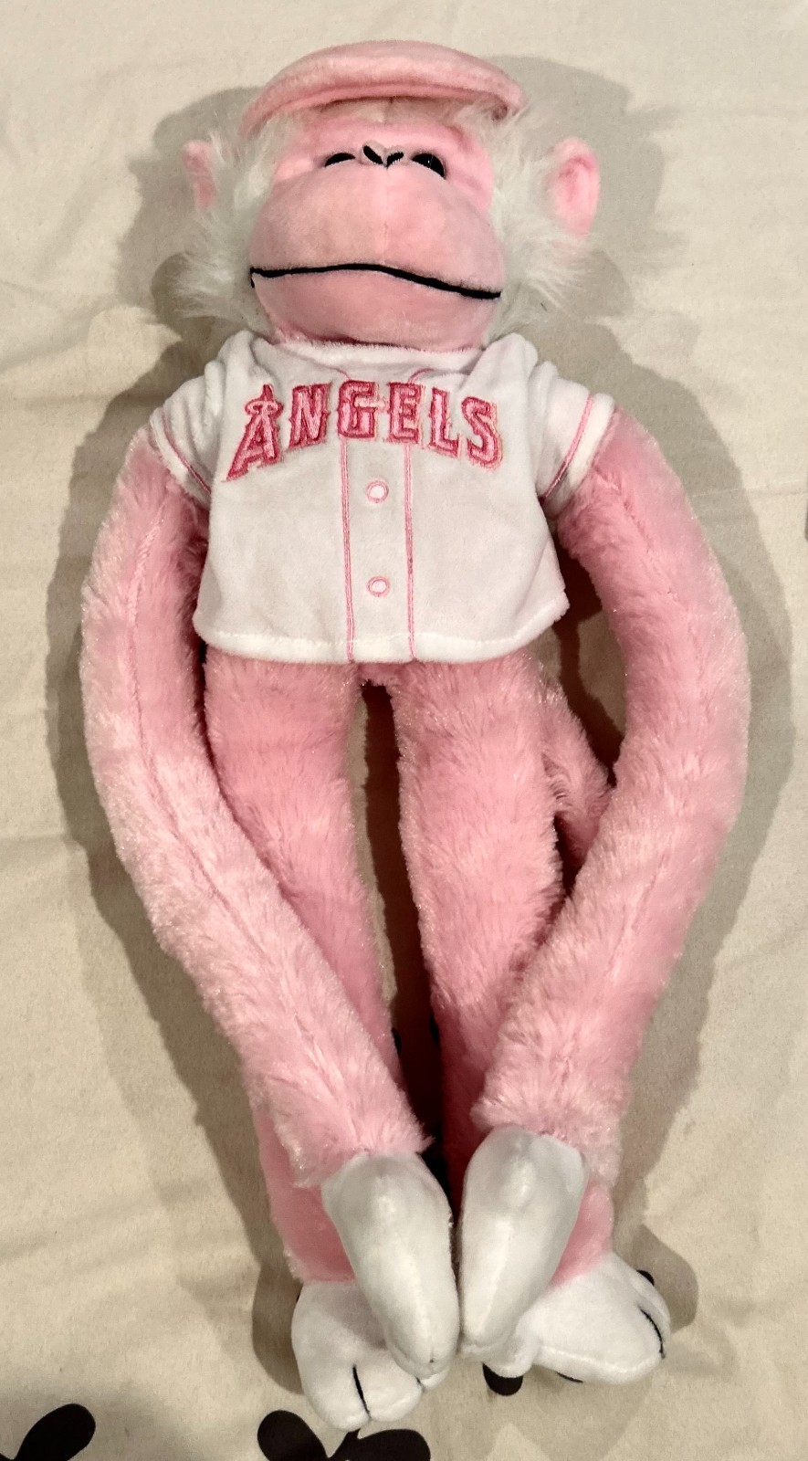 Los Angeles Anaheim Angels Pink Rally Monkey Plush Official MLB Stadium Merch