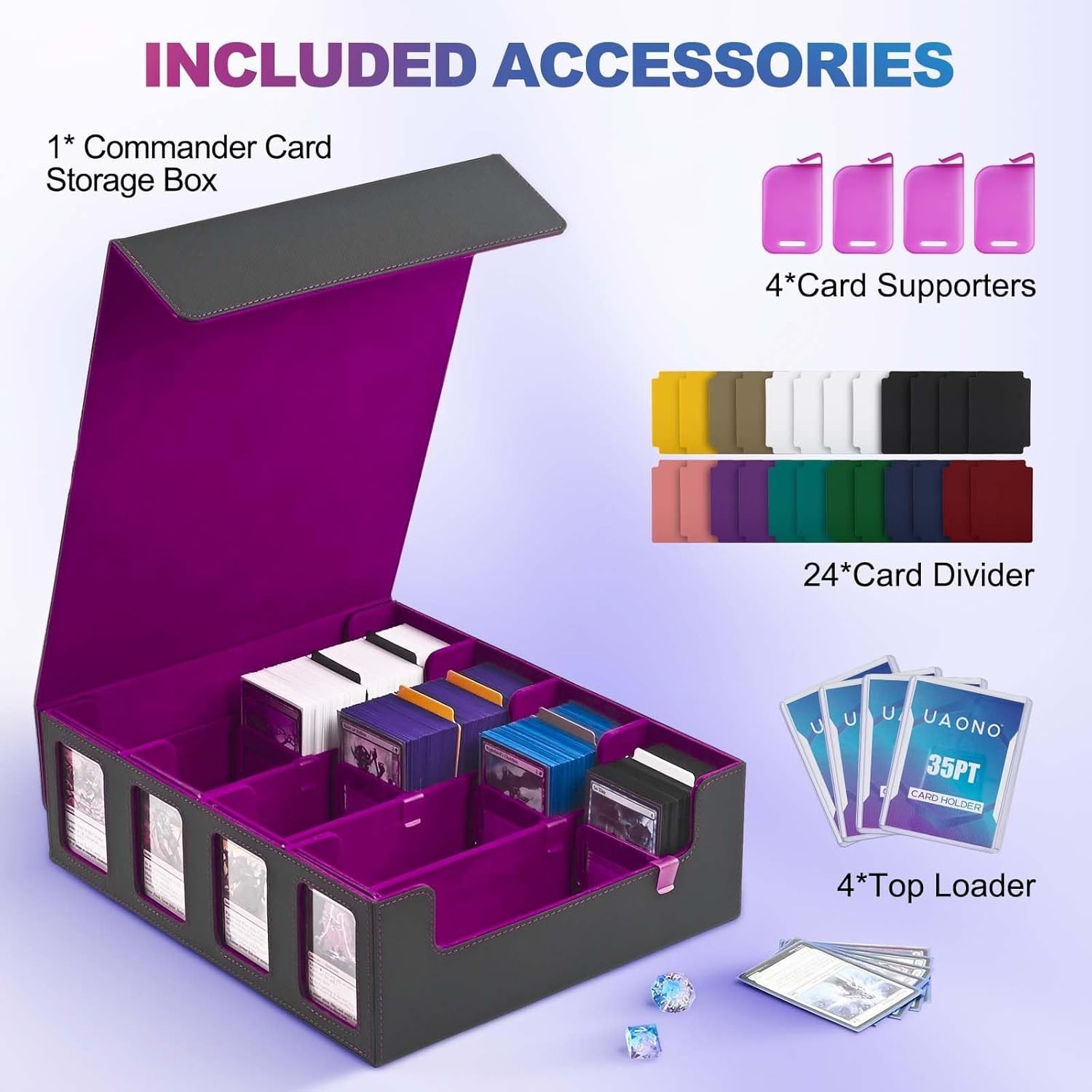 Impact Resistant Deck Box for Sports & Gaming Cards-~