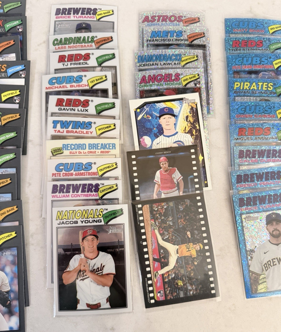 2026 Topps Heritage Lot – inserts, Blue Sparkles, Chrome, Gray Border, READ