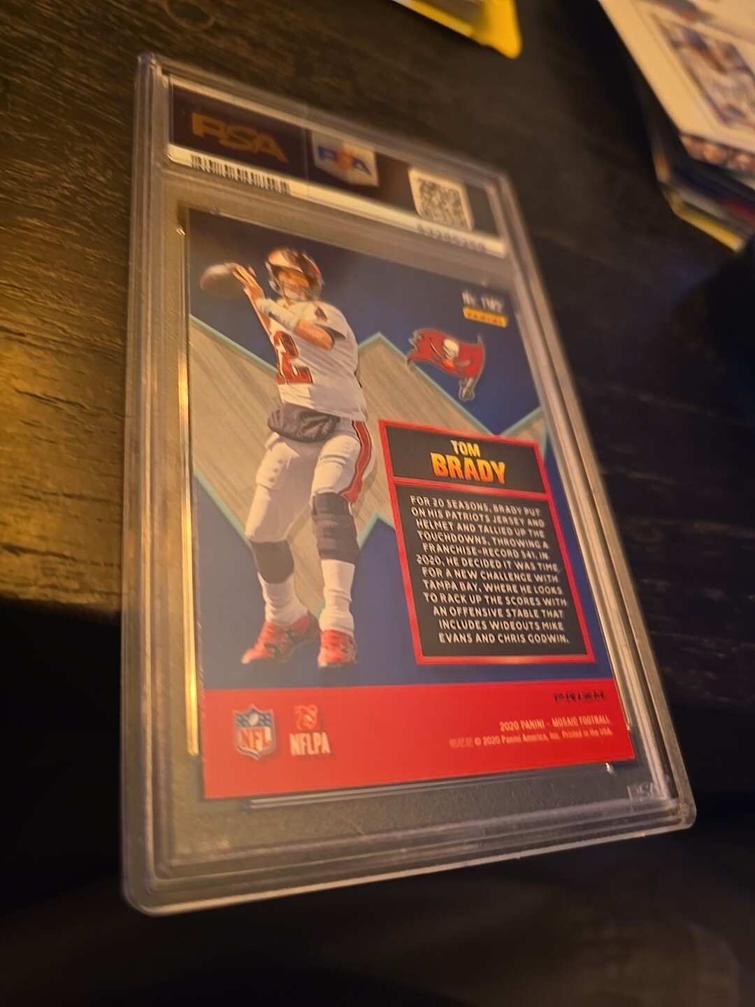 2020 Panini Mosaic Touchdown Masters Prizm #TM2 Tom Brady PSA 10 TB Bucs NE Pats