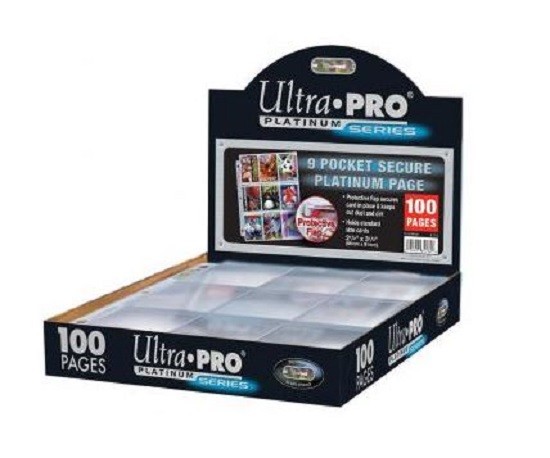 (10 Pages) Ultra Pro 9-Pocket Page with Secure Flap Platinum Trading Card Pages