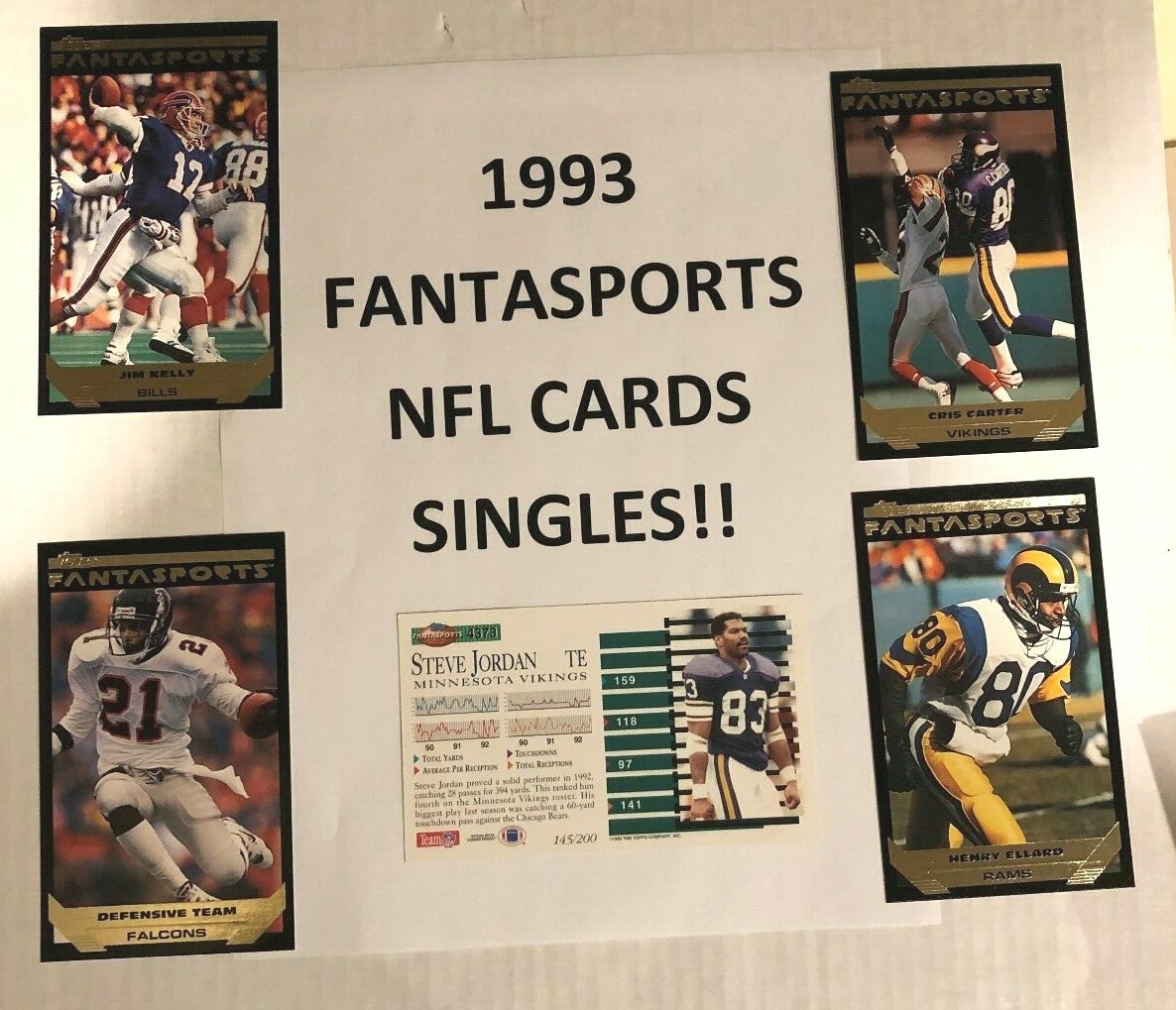 1993 TOPPS FANTASPORTS cards for sale $0.99 each, MANY different players