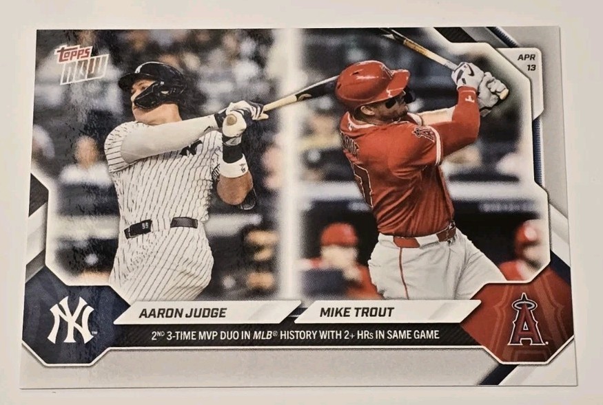 Aaron Judge Mike Trout – MVPs Hit 2 HRs – 2026 MLB Topps NOW Card 80