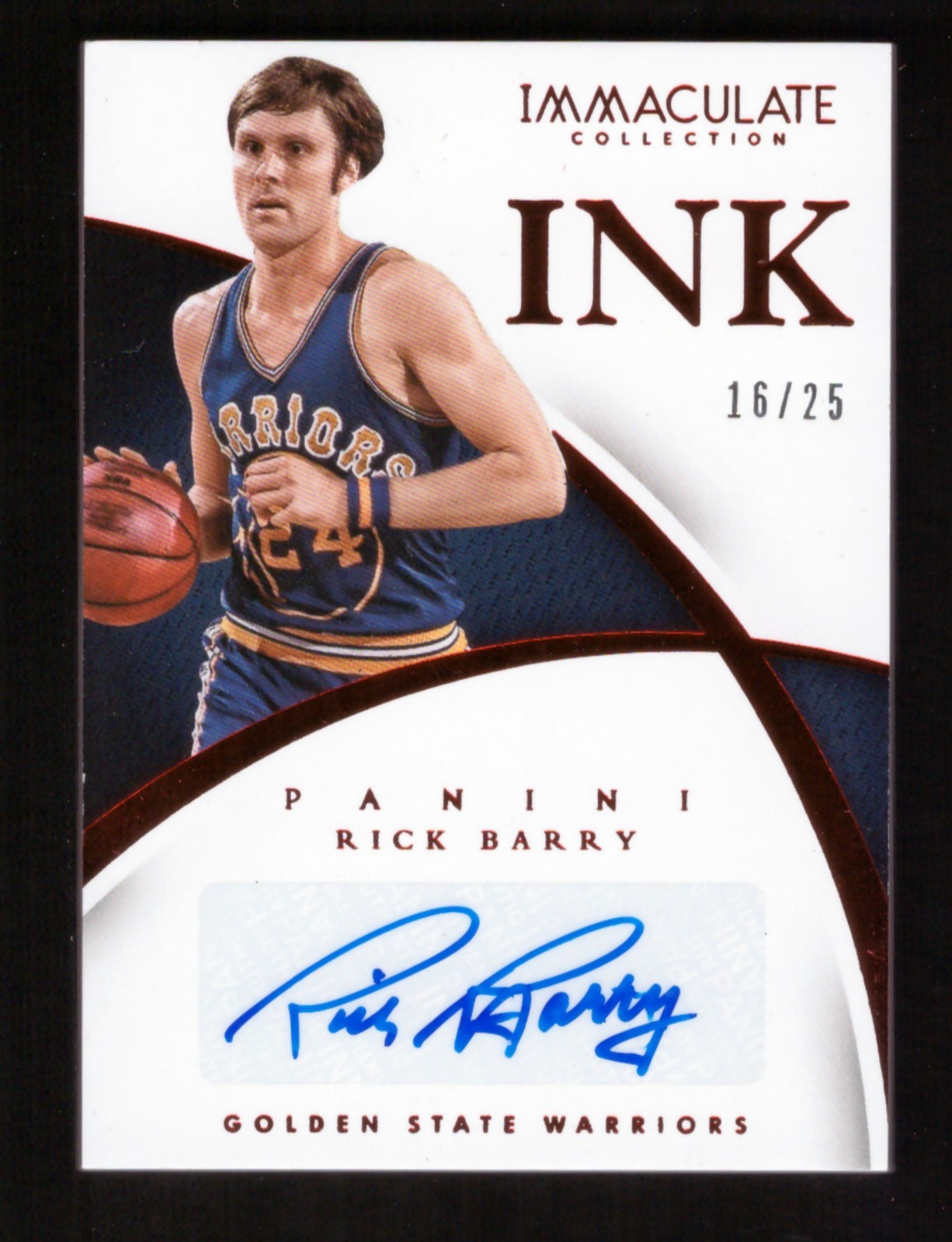 2014-15 Panini Immaculate Collection INK #26 Rick Barry Auto Ruby 16/25