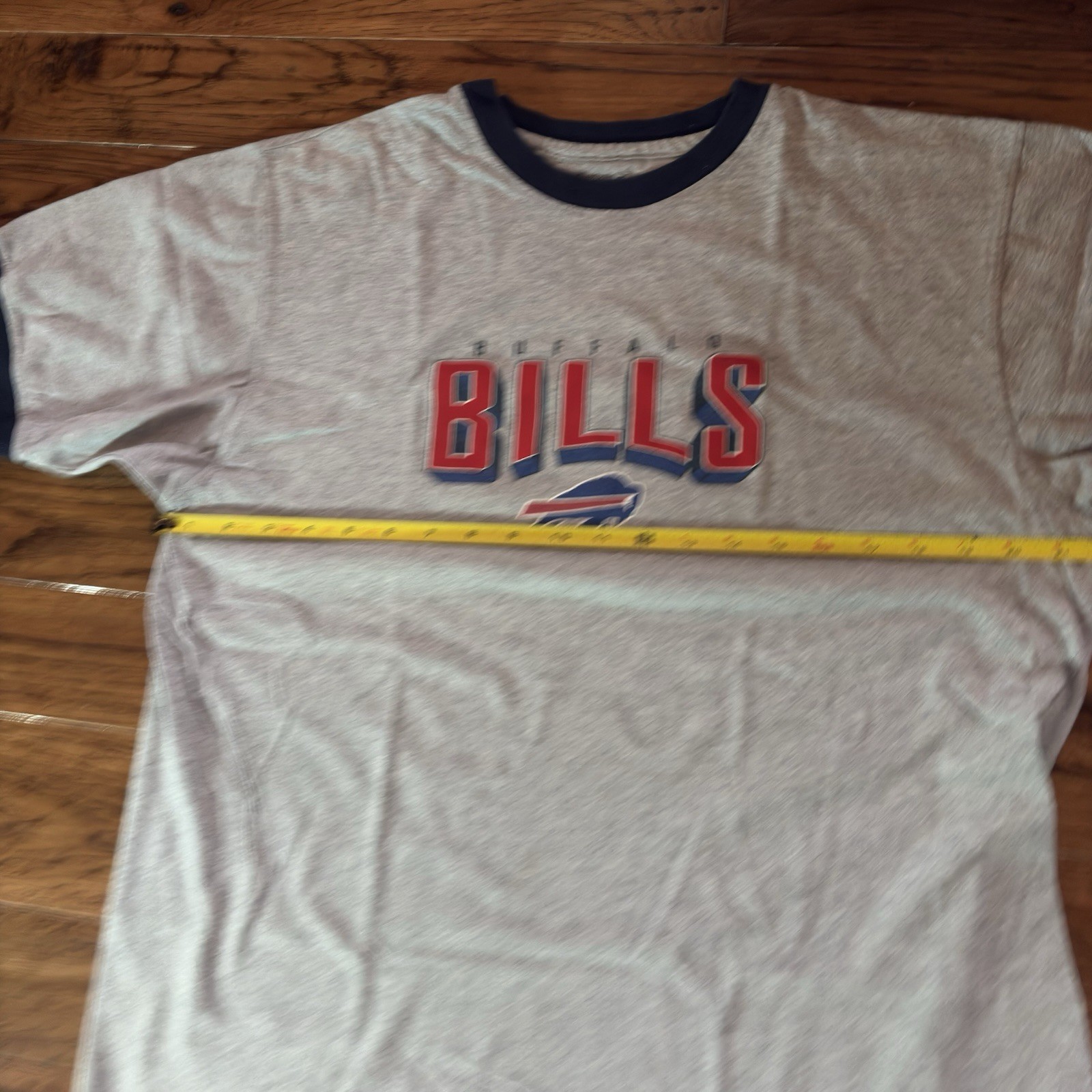 Vintage Buffalo Bills Ringer T-Shirt Grey Crewneck Size M NFL