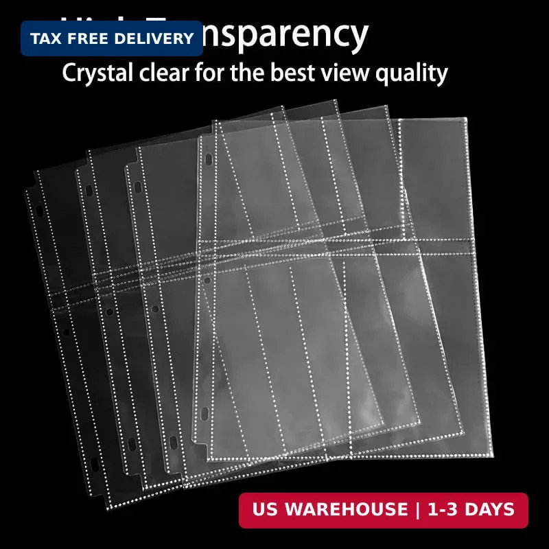 4×6 Photo Sleeves Clear for 3 Ring Binder (240 Pictures), Heavy Transparent