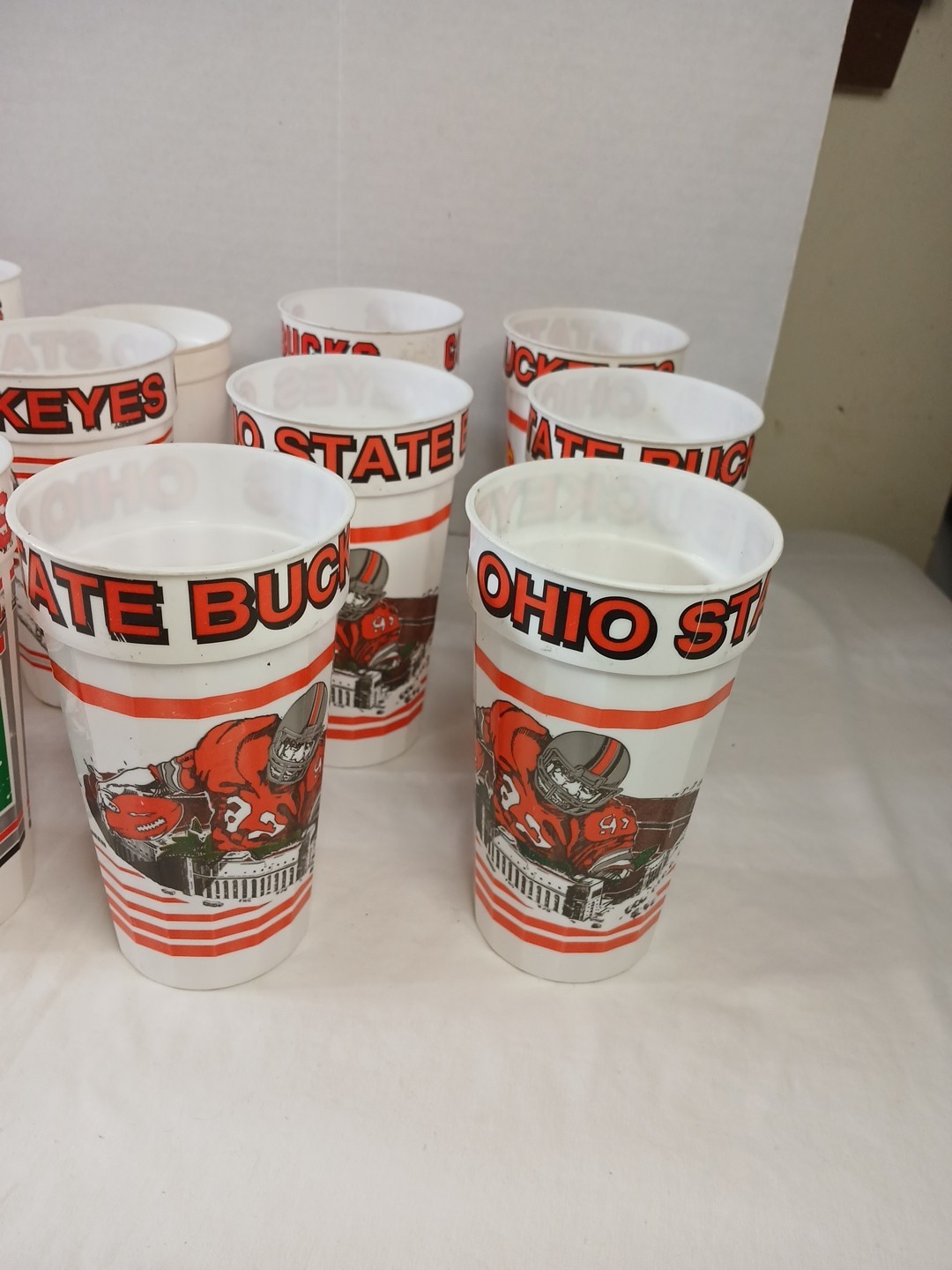 Ohio State Buckeyes College Football Plastic Cup Lot Of 21 Drinking Cups Bucks