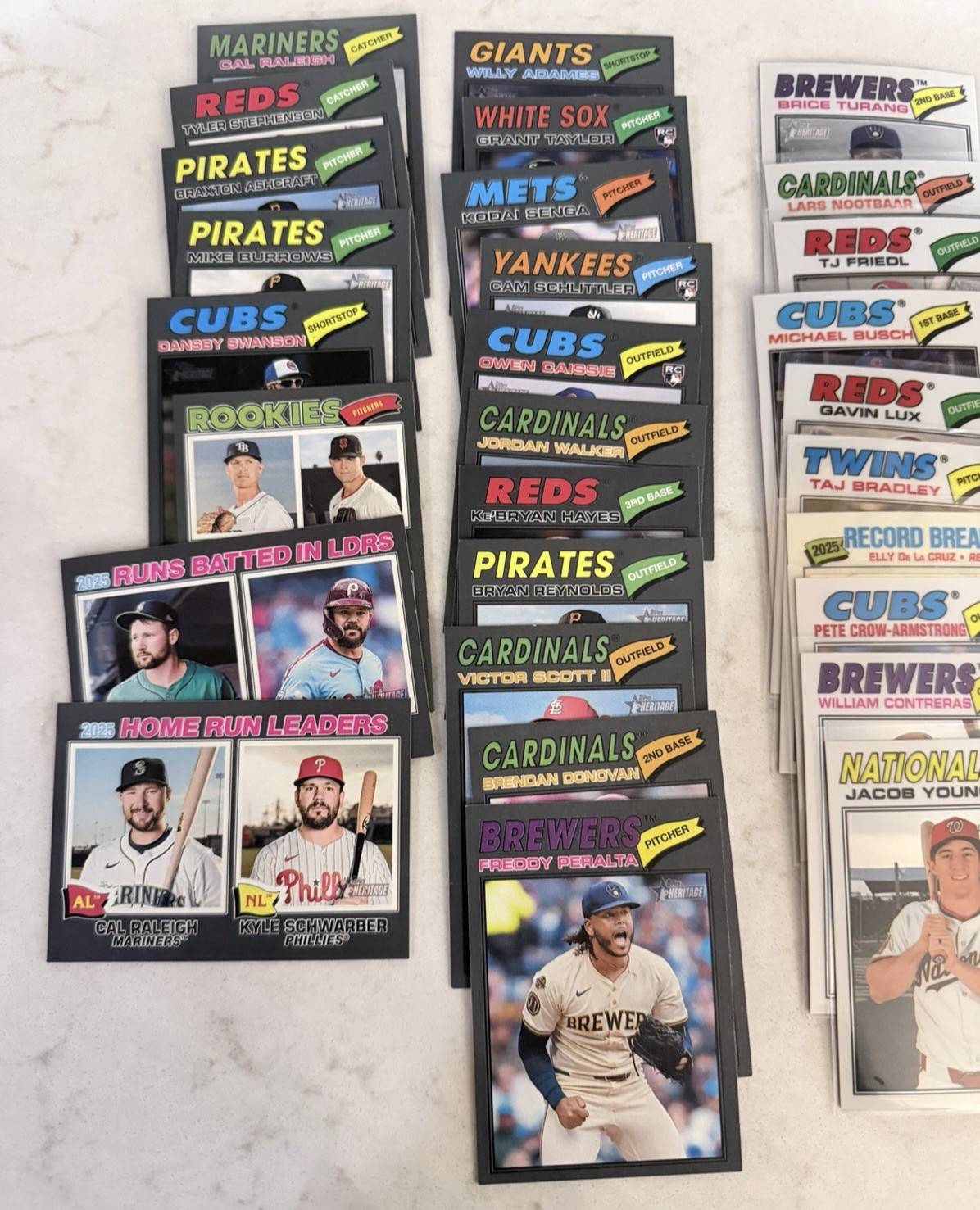 2026 Topps Heritage Lot – inserts, Blue Sparkles, Chrome, Gray Border, READ