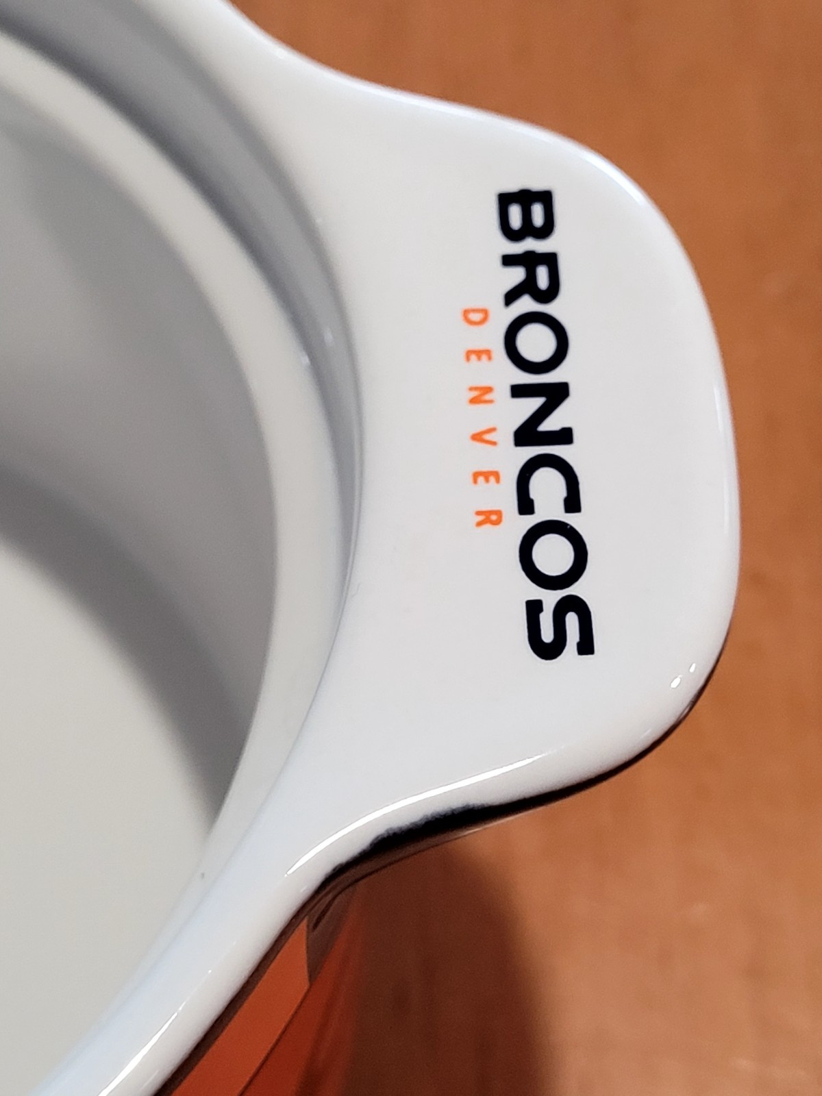 Denver Broncos Game Time 23 oz Bowl w/Lid, Ceramic w/Handles, Chili, Cereal, Dip
