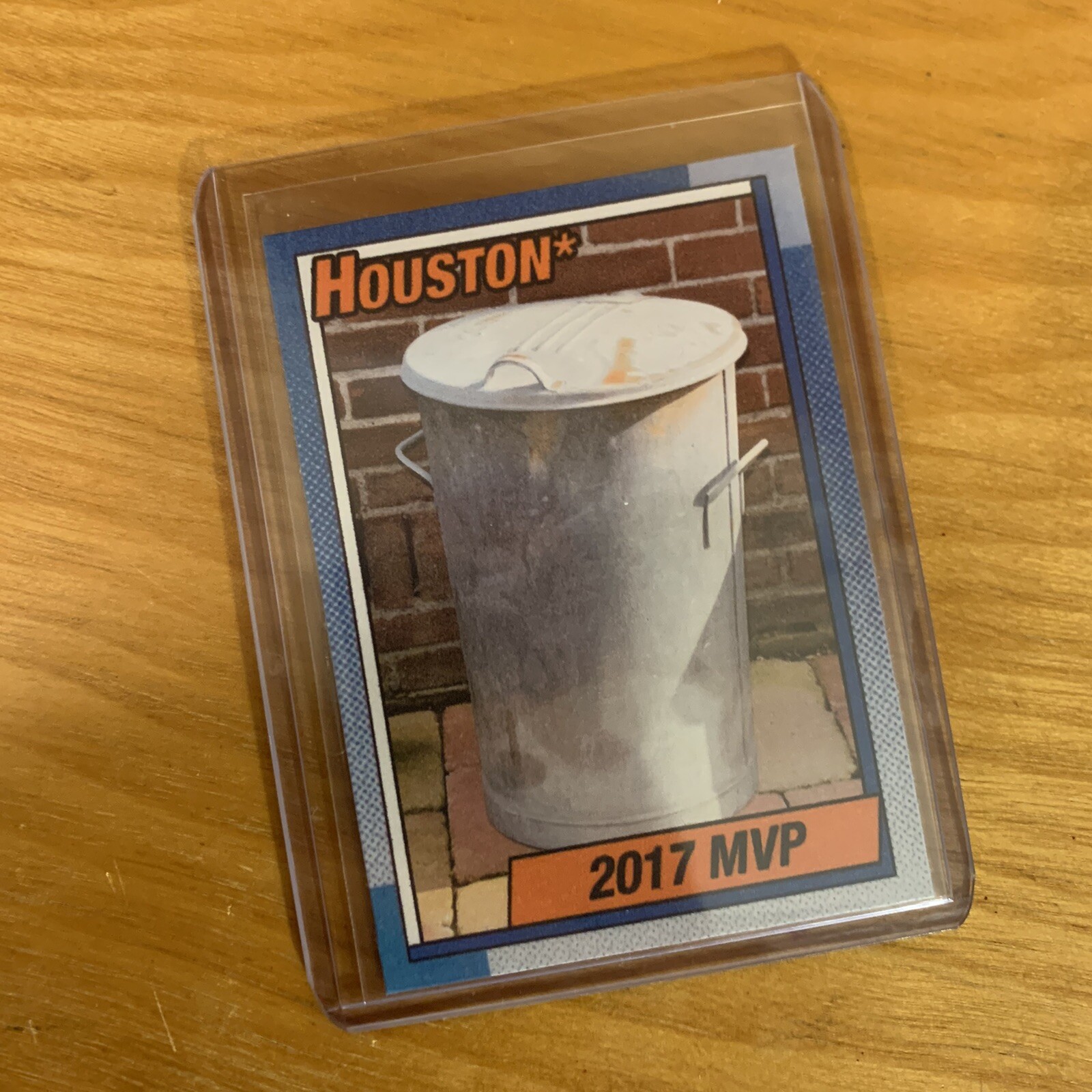 TWO PACK Funny Novelty Baseball Card Houston Astros Trash Can Cheating Scandal