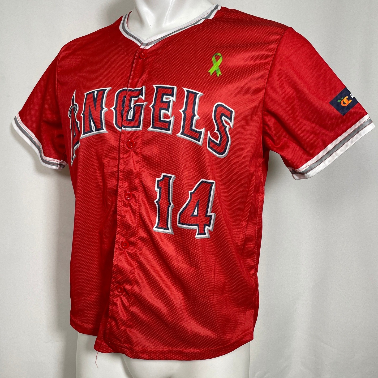 Logan O’Hoppe #14 Los Angeles Angels MLB Stadium Giveaway Red Jersey Youth XL