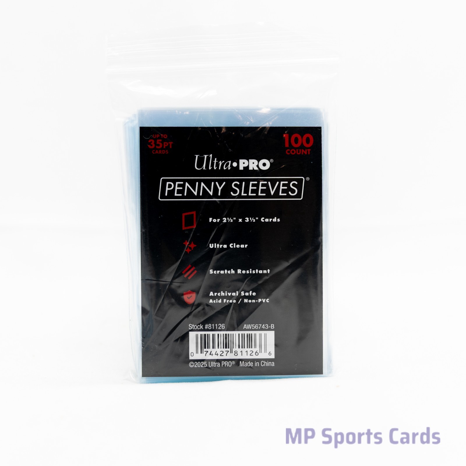 (5) Ultra Pro Soft Penny Card Sleeves 100ct Standard Size Cards Free Shipping!