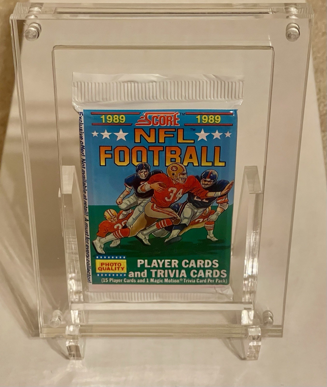 (5) Clear Acrylic Holder Display Tall Boy Pack, Wax Pack, 35pt Holder, PSA slab