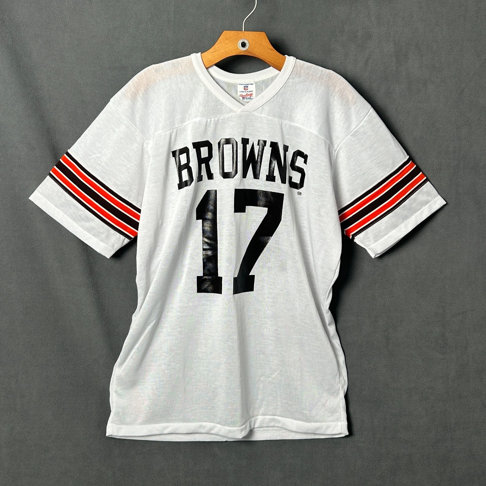 Vtg 70s Brian Sipe Cleveland Browns 17 Rawlings NFL Mesh Jersey Men L 42-44 USA