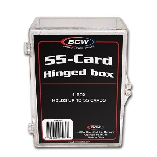 X6 BCW Hinged Boxes For Deck Of Cards Hold 55 Trading Gaming / Sport Cards New