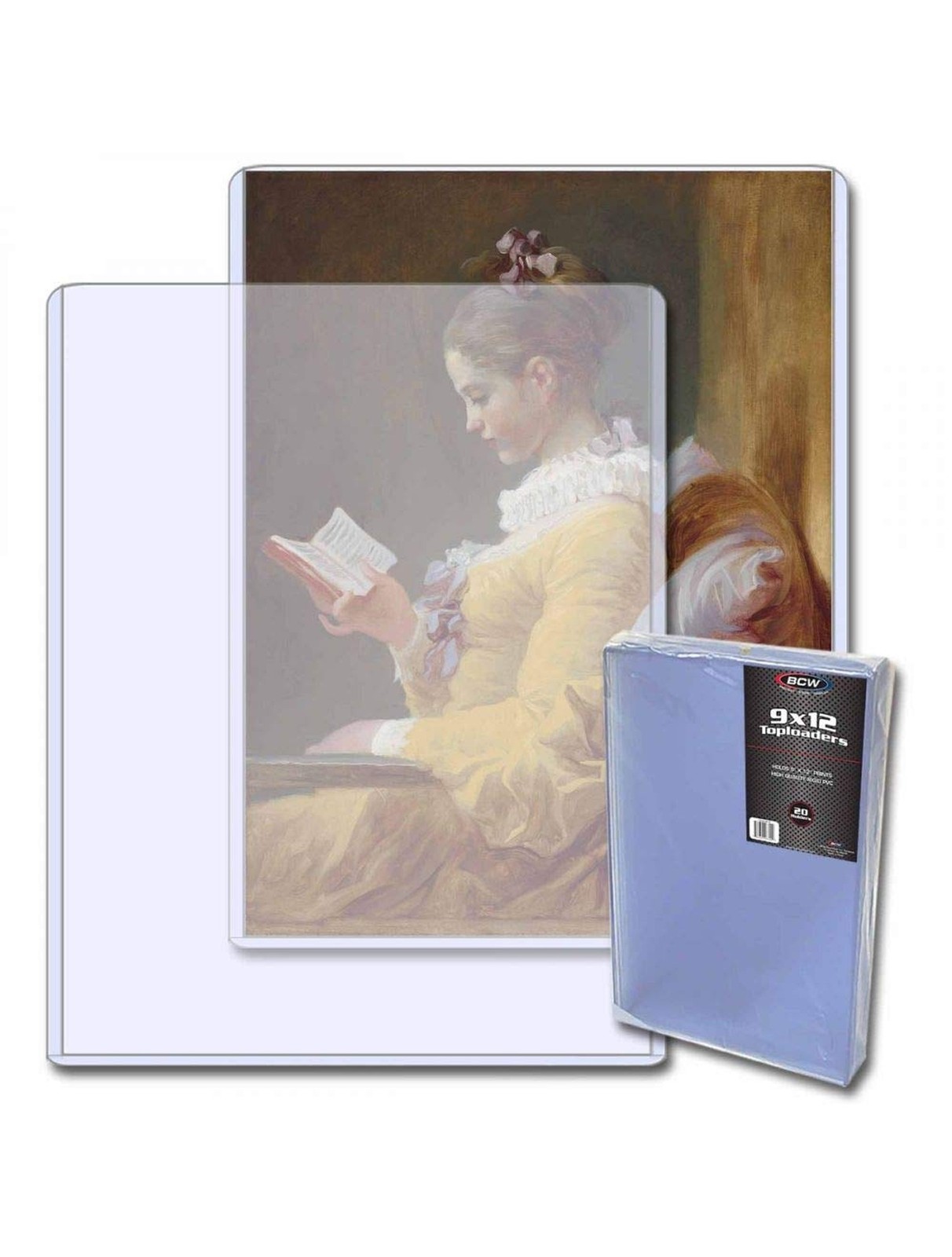 BCW 9×12 Topload Holder (20-Pack) – Rigid Print Protectors for Art Prints,