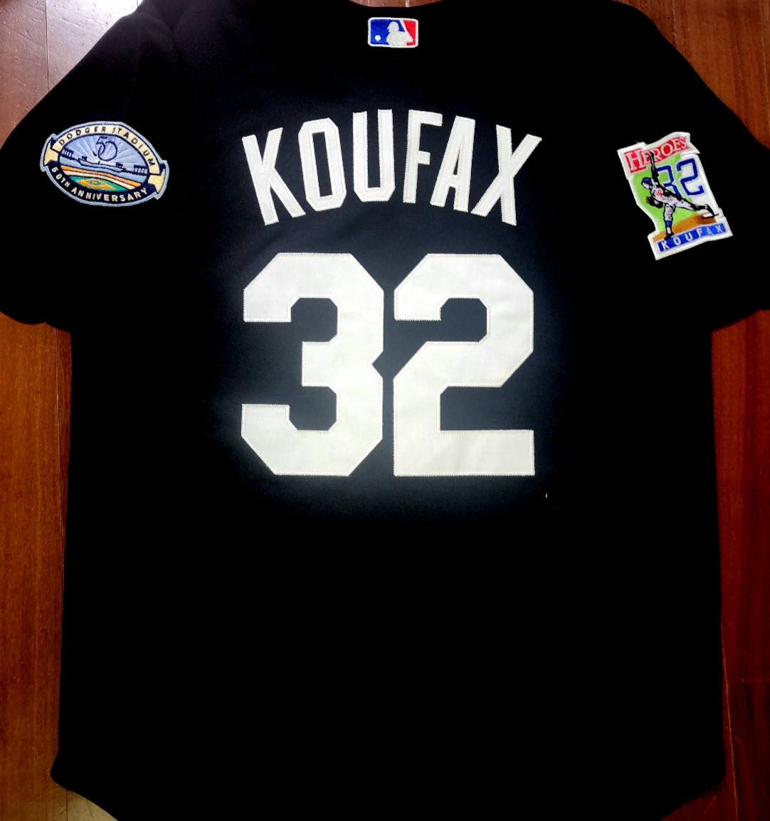 NEW! LA Dodgers #32 C Sandy Koufax cooperstown Limited Edition Patch sewn Jersey