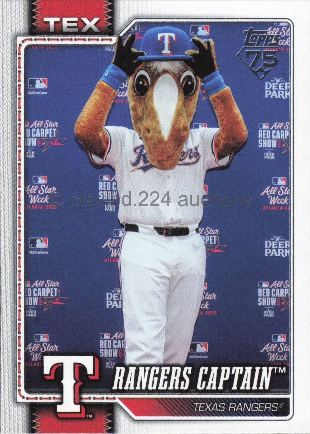 2026 TOPPS CELEBRATION MLB – Rangers Captain – Mascots #M-12 Texas Rangers Horse