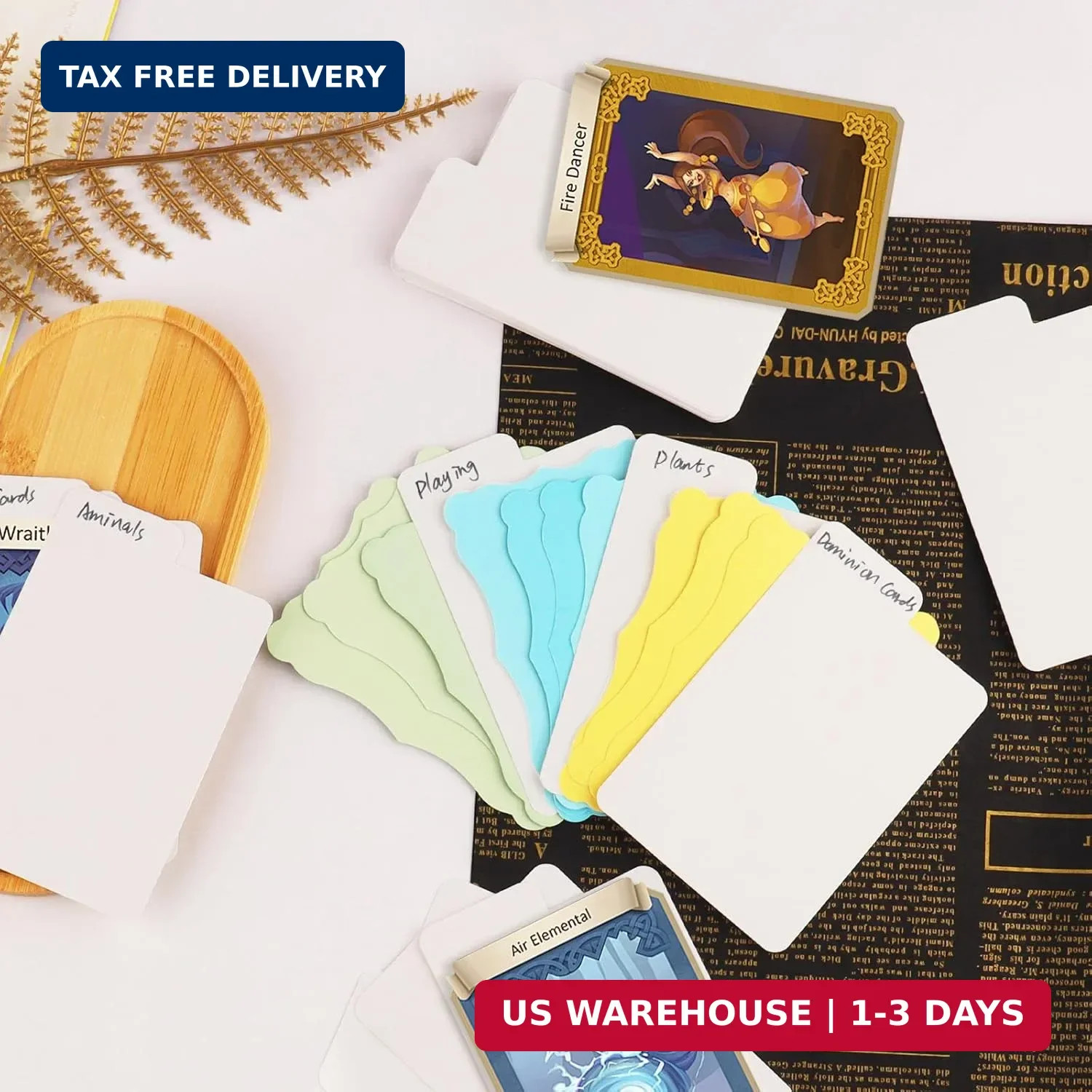 300 Pieces Trading Card Dividers, Blank Paper Card Dividers White Card Separator