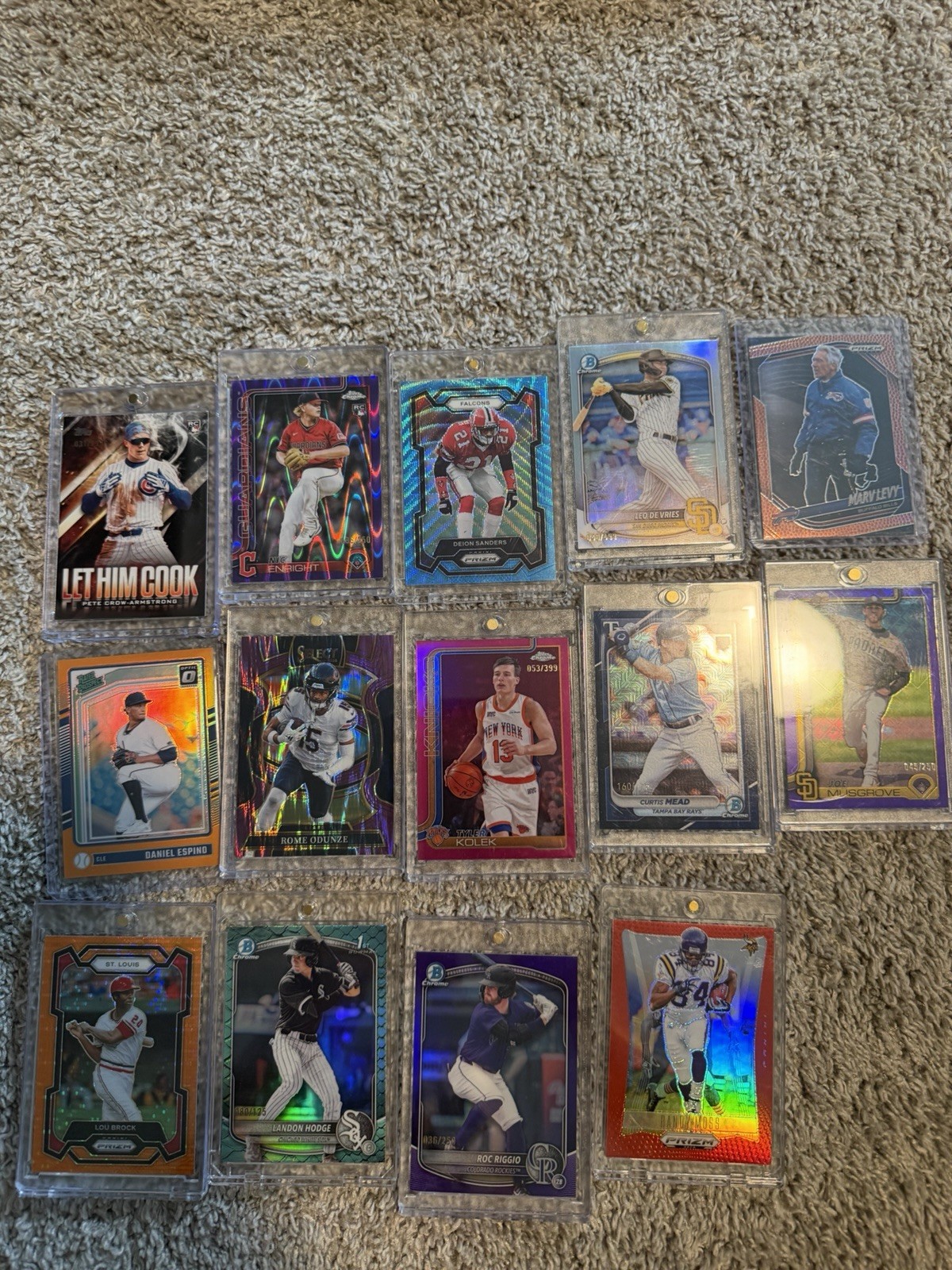 154 Sports Cards Baseball, Basketball, Football: All Cards Are #, Relic, Or Auto
