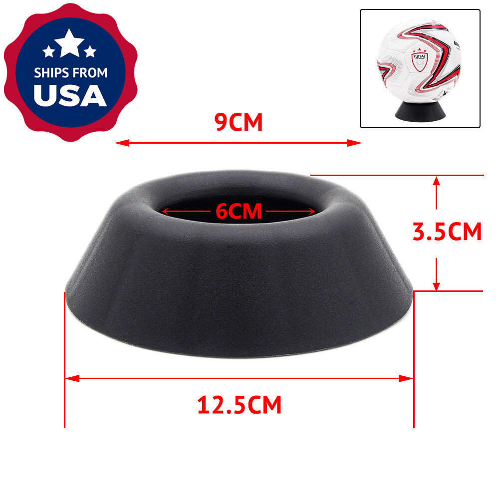 US Black Ball Stand Display Holder Plastic- Basketball Football Soccer Rugby
