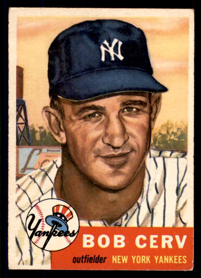 1953 TOPPS #210 BOB CERV YANKEES VG-EX SET BREAK 555651 (KYCARDS)