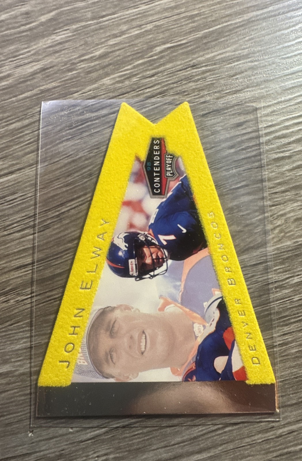 1998 Playoff Contenders – Pennants John Elway #26 Yellow