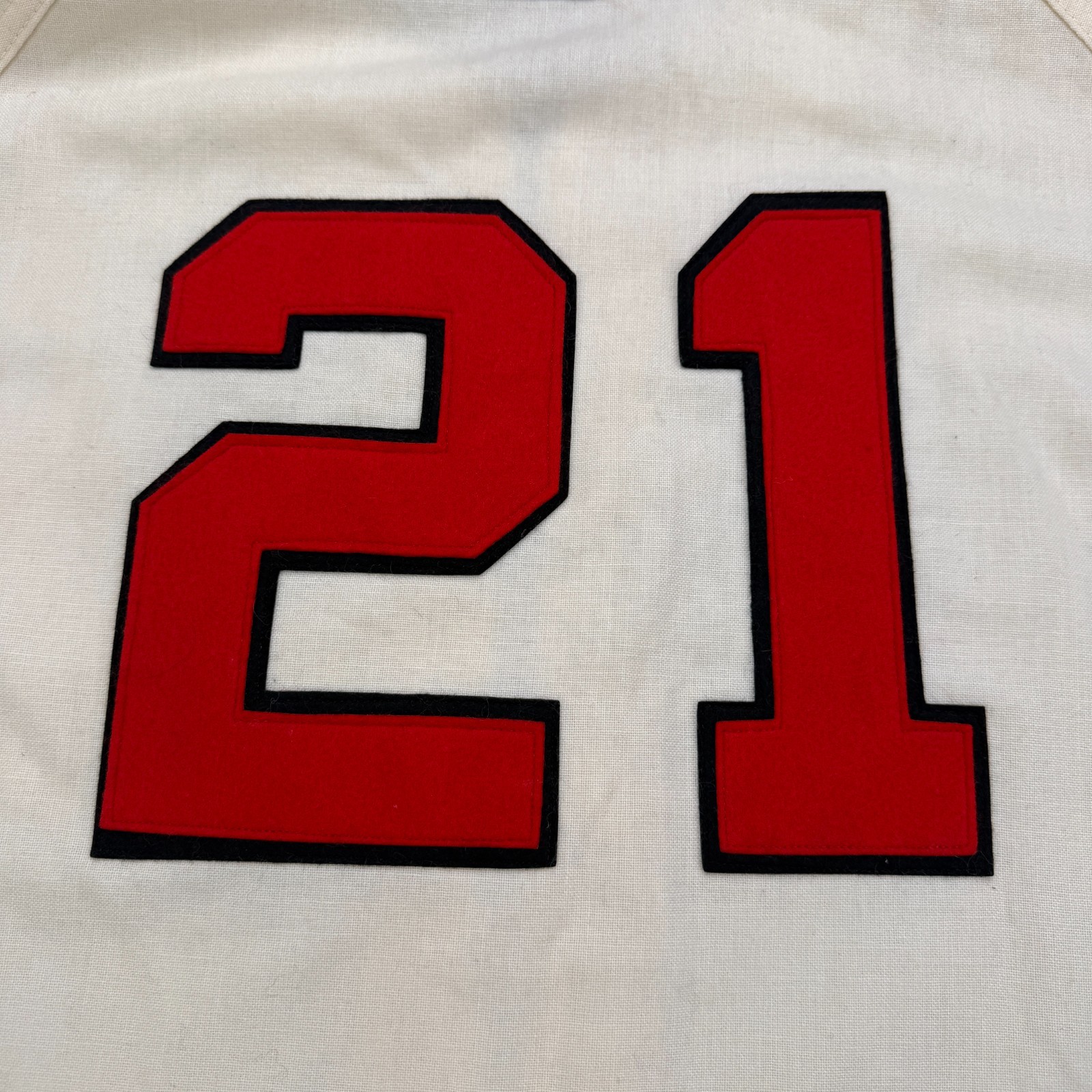 Milwaukee Braves Jersey Men XL Baseball Wool Warren Spahn 21 USA Mitchell & Ness