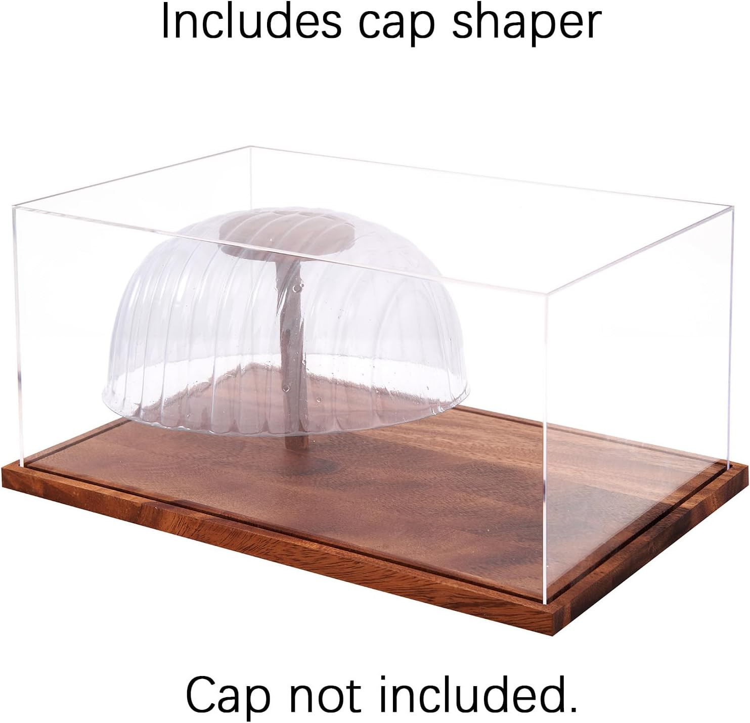 Hat Display Case, No Assembly Required Clear Acrylic Baseball Cap Stand, UV Prot