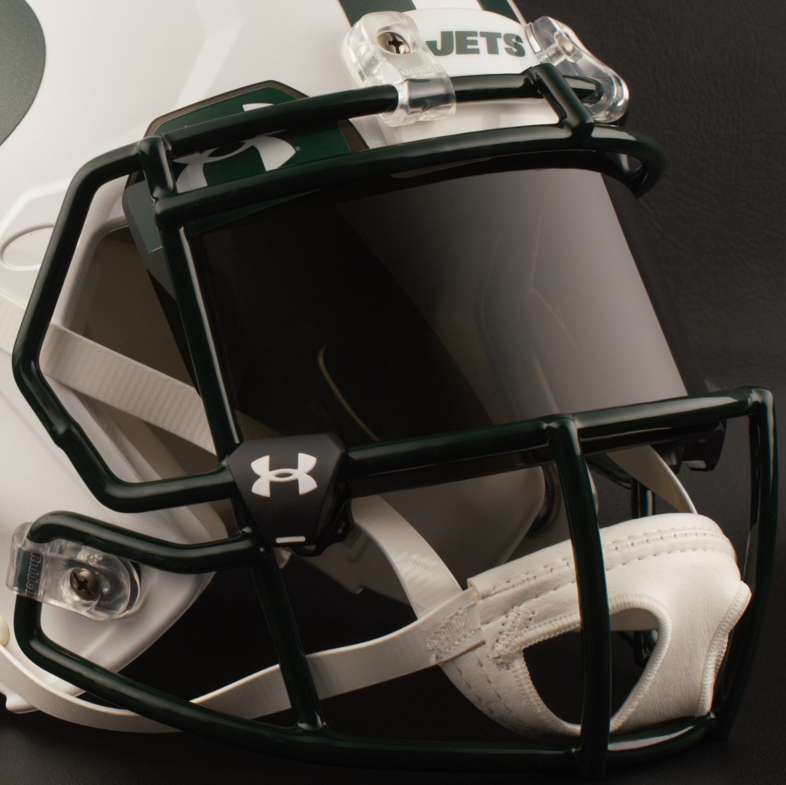 NEW YORK JETS NFL Football Helmet with BLACK-TINT Visor / Eye Shield
