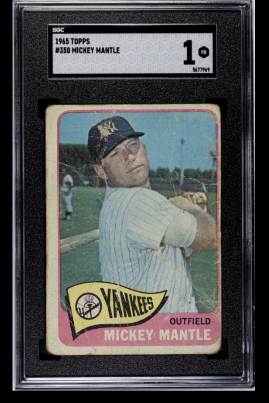 1965 Topps Mickey Mantle #350 HOF (Affordable Option!)