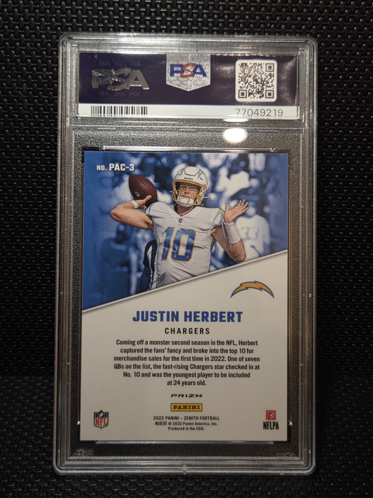2022 Panini Zenith – 1992 Pacific Justin Herbert #PAC-3