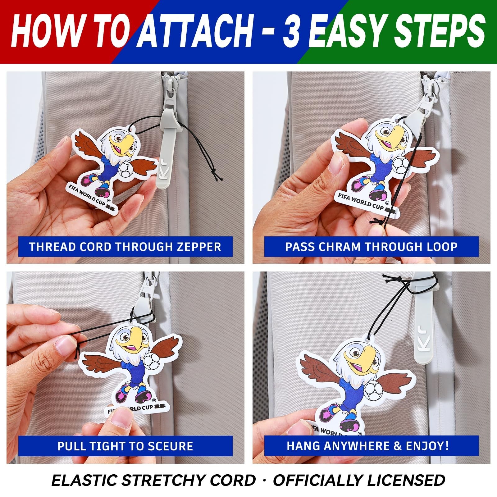 World Cup Mascots 2026, 3 Pack Car Air 1 Count (Pack of 3), Mascot-B