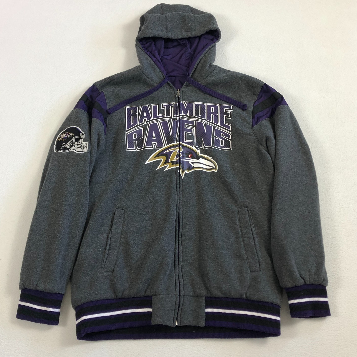 Baltimore Ravens G-lll Sports by Carl Banks REVERSIBLE Jacket Size XL Chest 50″