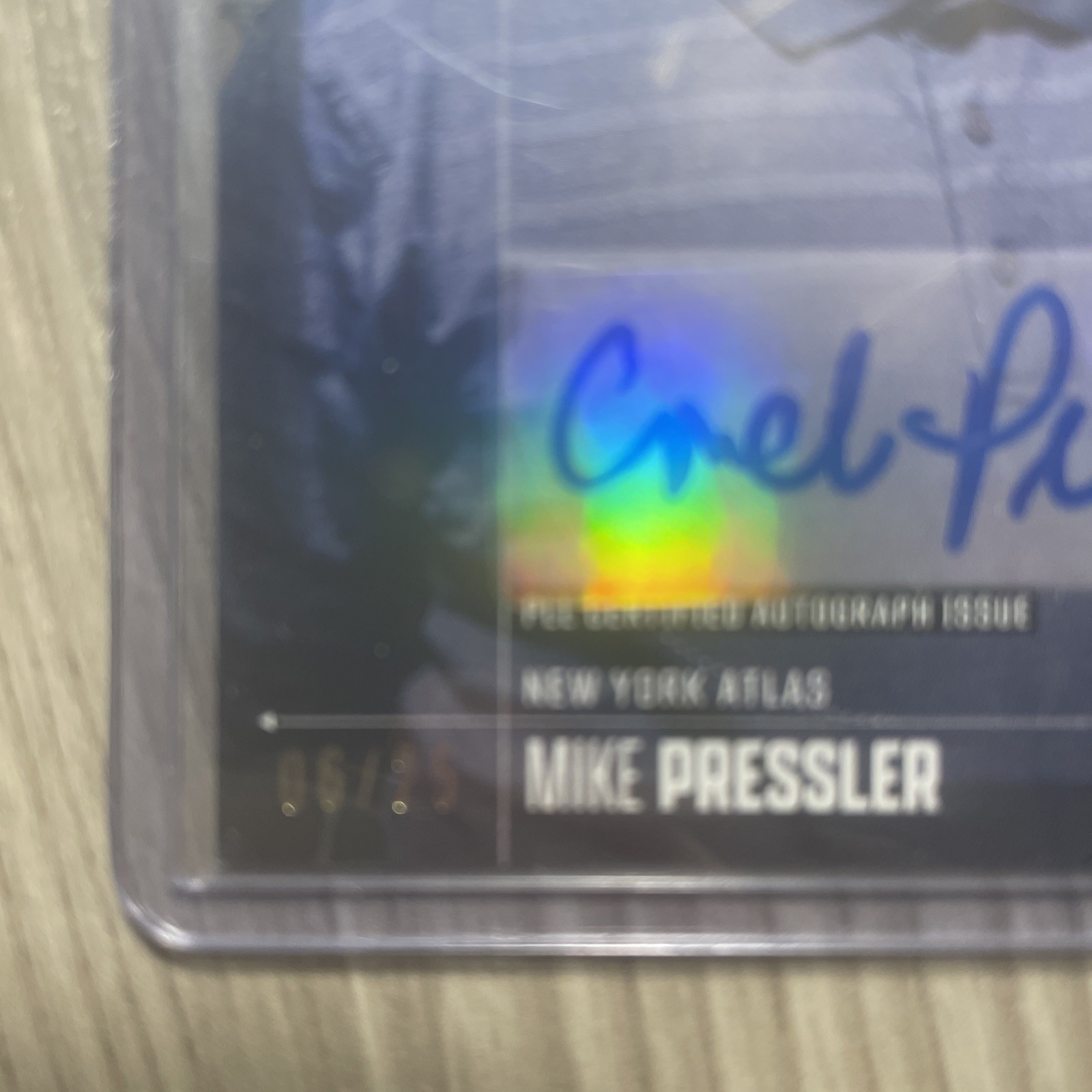 Mike Pressler Auto 6/25 Premier Lacrosse League Fieldside 2026 NY Atlas Coach