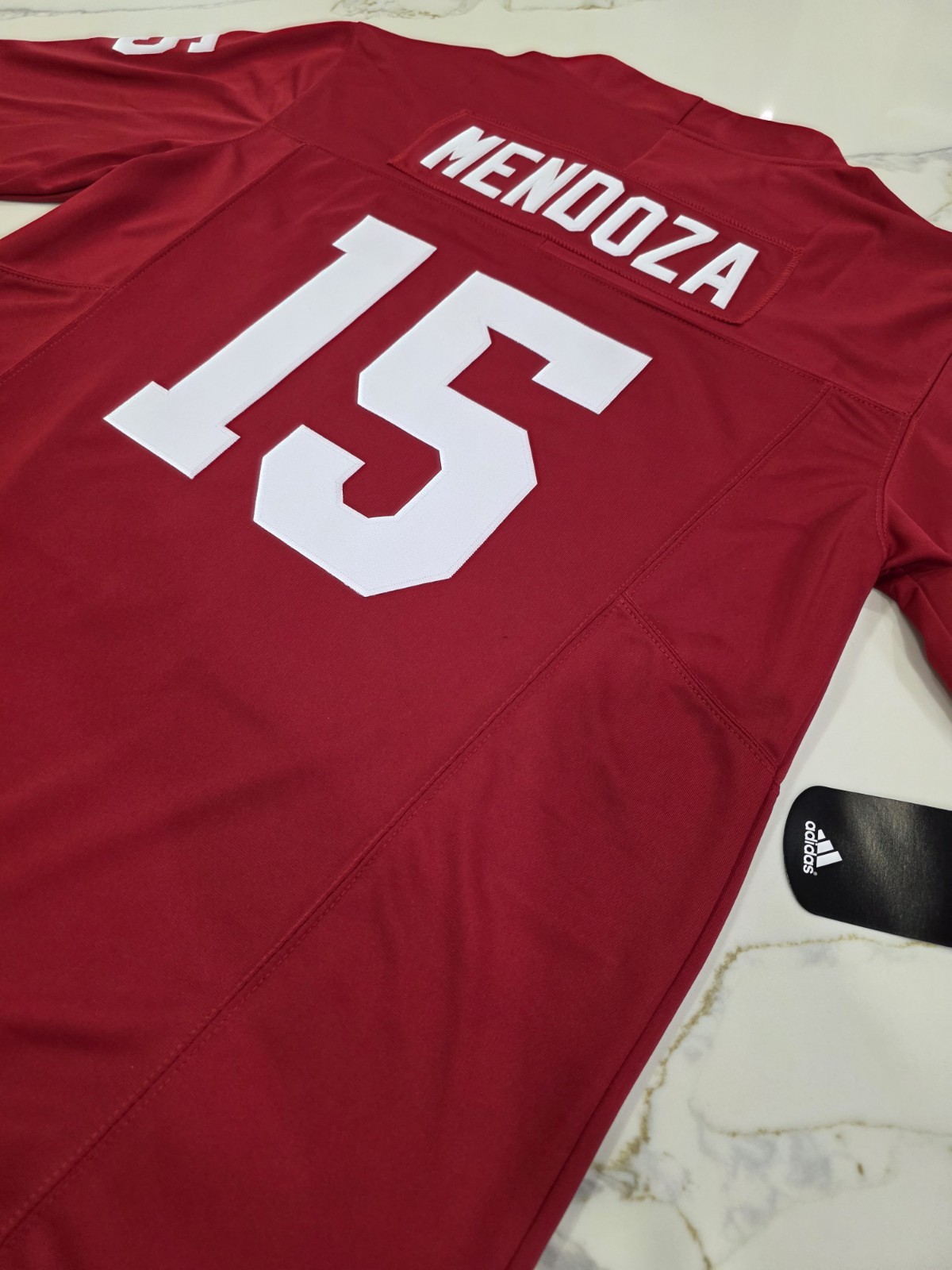 🔥 Fernando Mendoza 🔥 #15 Indiana Hoosiers Stitched Red Jersey Men’s LG