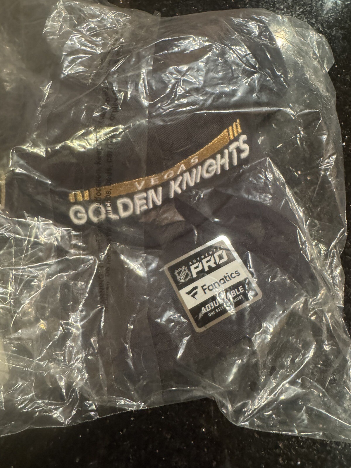 Vegas Golden Knights Fanatics Branded Authentic Pro Rink Adjustable Hat New NHL