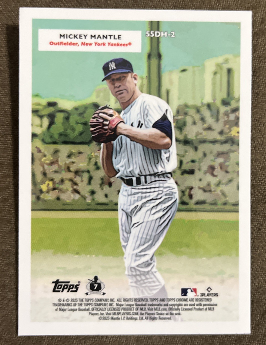2025 Topps Chrome Platinum Doubleheaders Aaron Judge Mantle Refractor #55DH-2