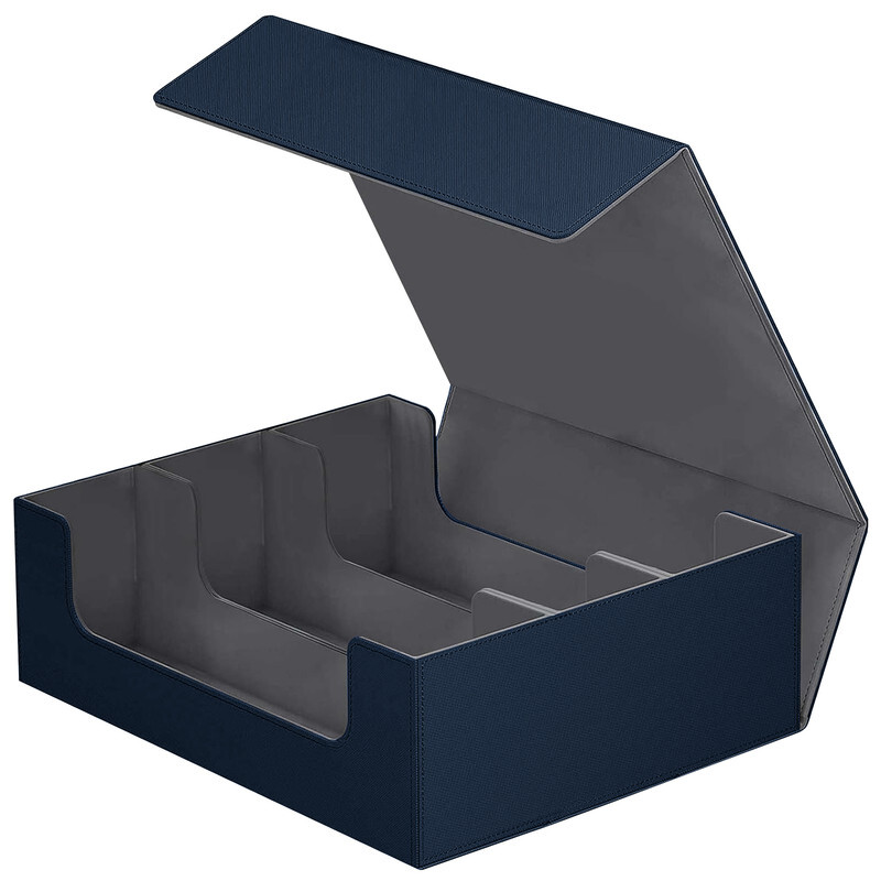 Trading Card Storage Box for 1800+PU Leather Storage Box magnetic Closure