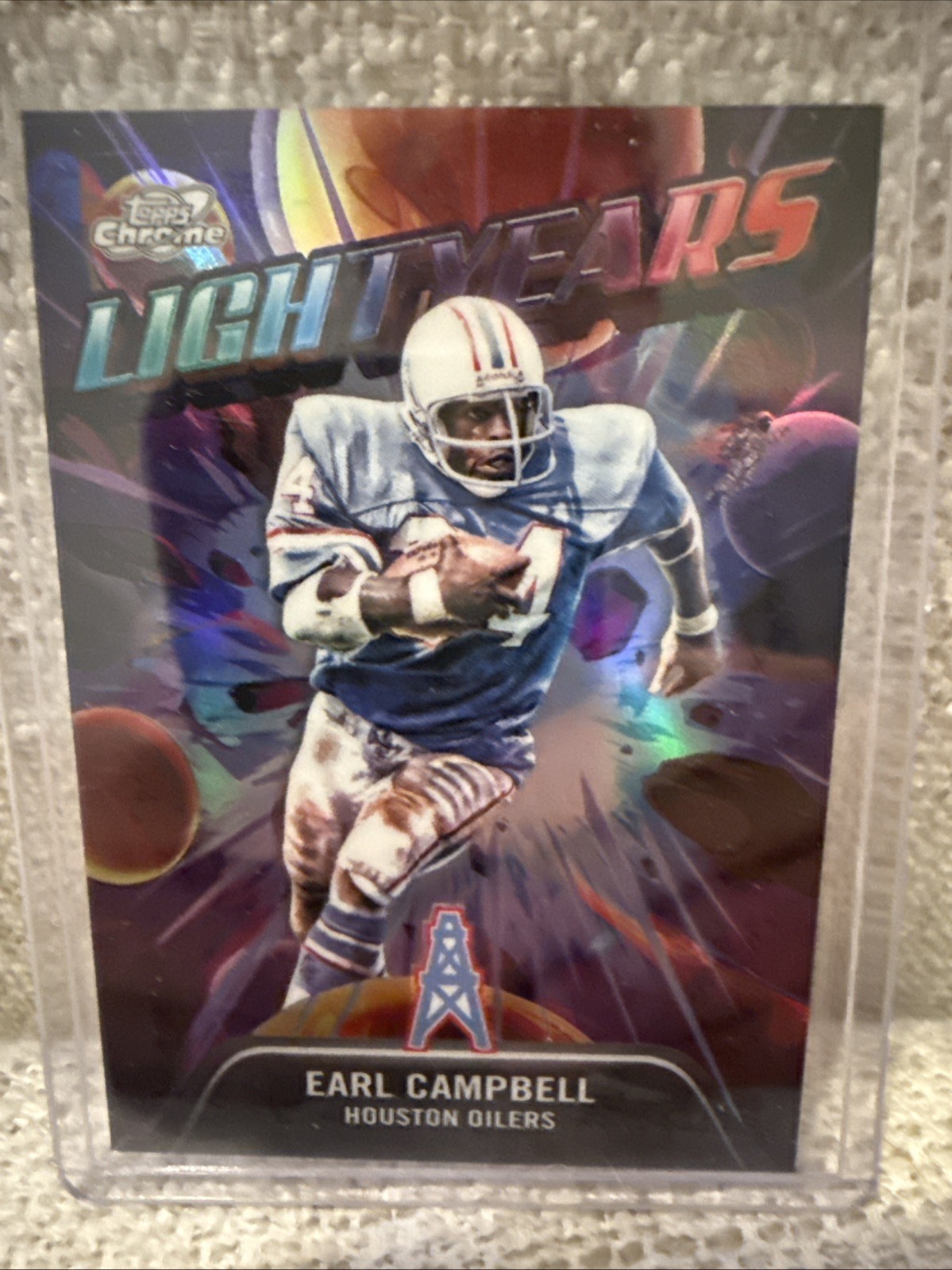 2025 Topps Chrome Cosmic Light Years Earl Campbell Oilers LY-8 SSP- 1:693 Packs