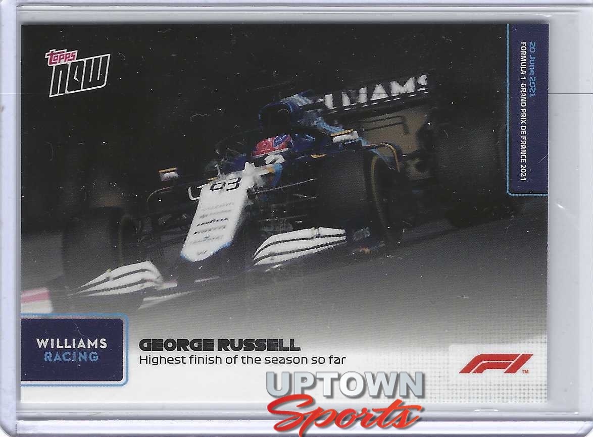 2021 Topps Now Formula 1 -Card #022- George Russell-Highest finish of the season
